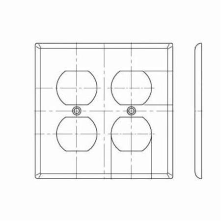 LEVITON Wallplates 2G Duplex Nylon Ivory 80716-I